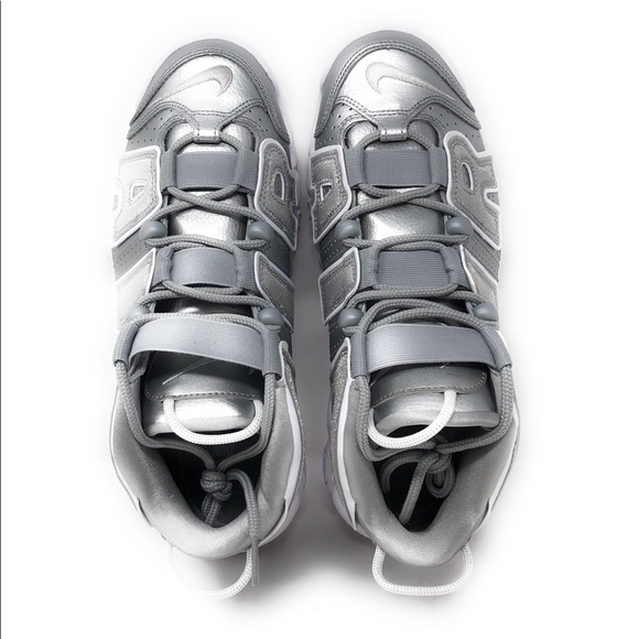 New Women’s Size 8 Nike Air More Uptempo Silver - Picture 5 of 7